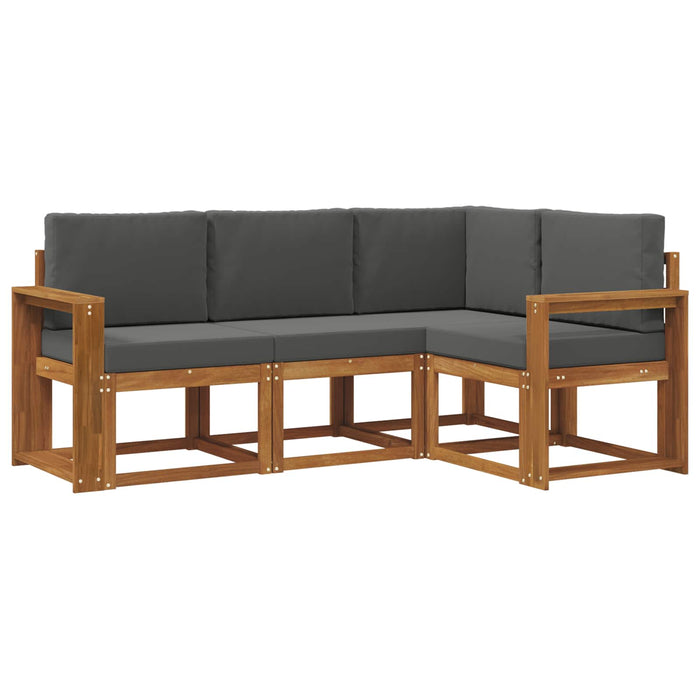 Set de canapele de exterior cu pernă 4 pcs Natural și Antracit - WALTI WALTI