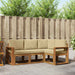 Set de canapele de exterior cu pernă 4 pcs Natural și Bej - WALTI WALTI