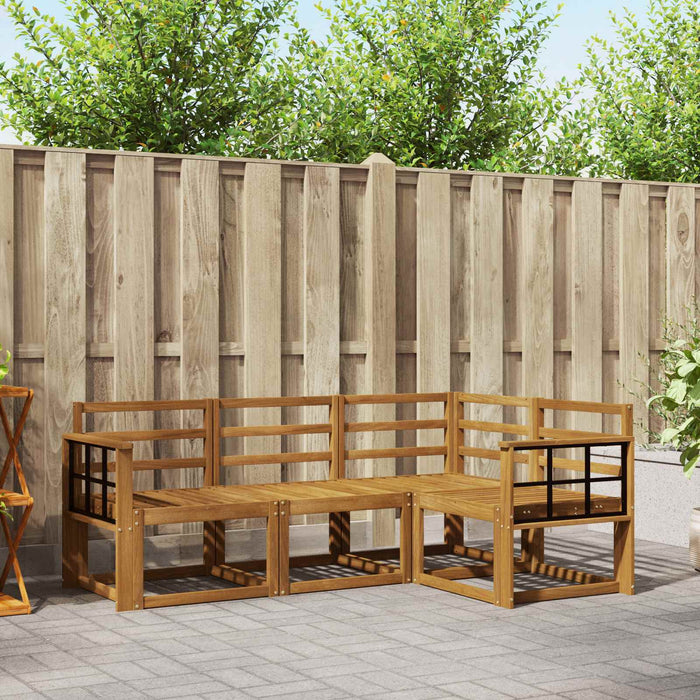 Set de canapele de exterior 4 pcs natural Lemn Solid de Acacia - WALTI WALTI