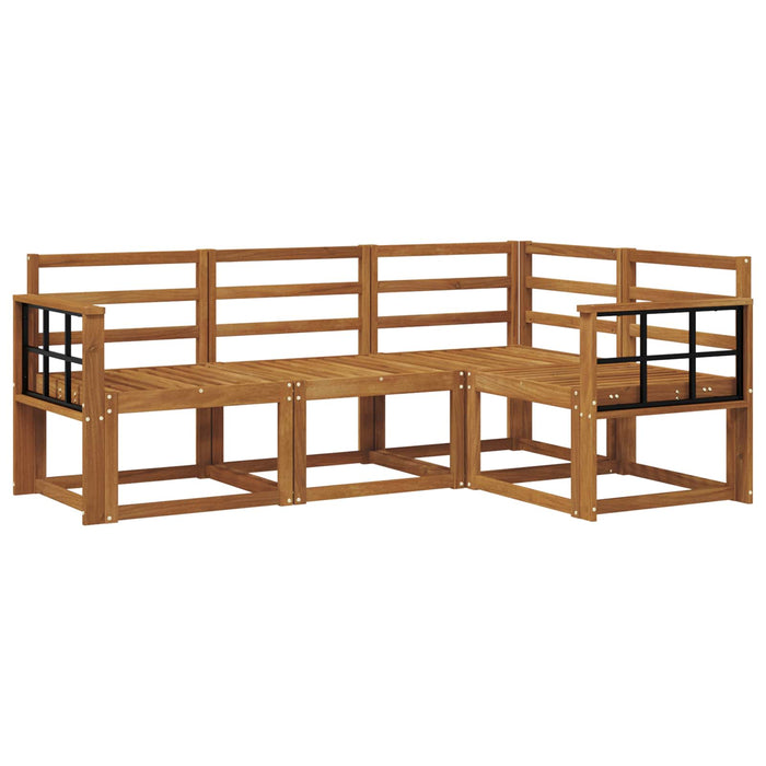 Set de canapele de exterior 4 pcs natural Lemn Solid de Acacia - WALTI WALTI