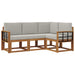 Set de canapele de exterior 4 pcs Gri natural și deschis - WALTI WALTI