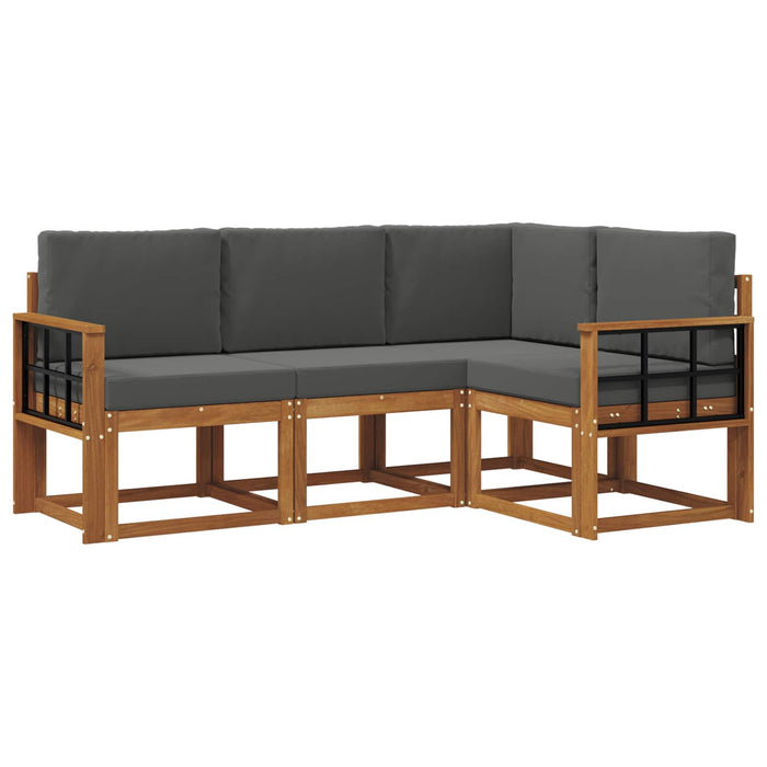 Set de canapele de exterior cu pernă 4 pcs Natural și Antracit - WALTI WALTI