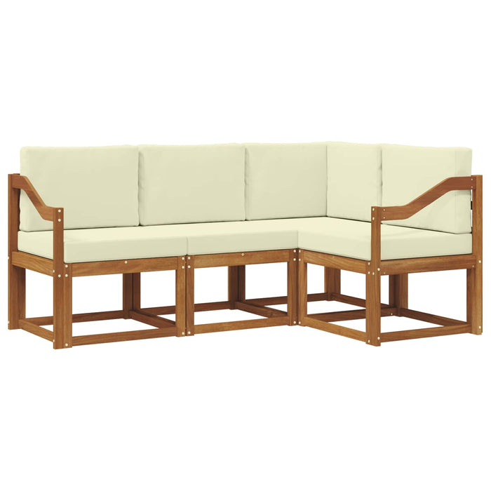 Set de canapele de exterior cu pernă 4 pcs Natural și Crem - WALTI WALTI
