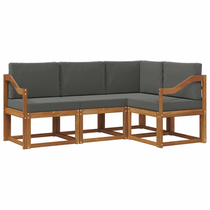 Set de canapele de exterior cu pernă 4 pcs Natural și Antracit - WALTI WALTI