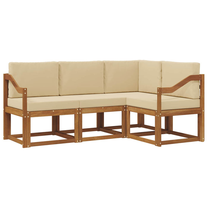 Set de canapele de exterior cu pernă 4 pcs Natural și Bej - WALTI WALTI