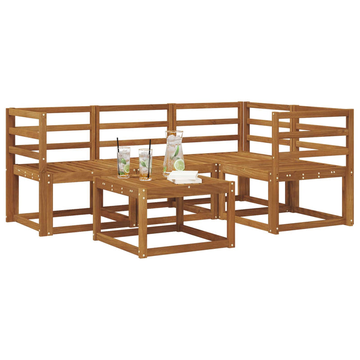 Set de canapele de exterior 5 pcs natural Lemn Solid de Acacia - WALTI WALTI