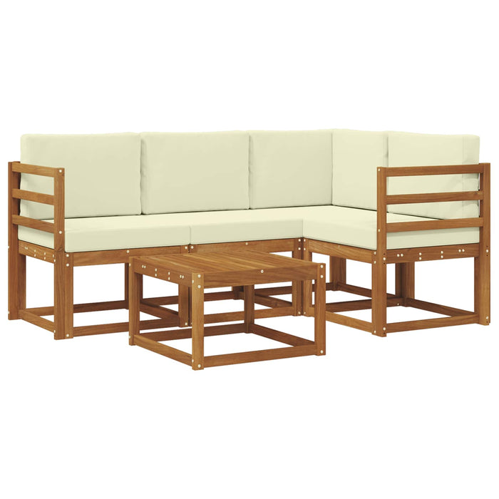 Set de canapele de exterior cu pernă 5 pcs Natural și Crem - WALTI WALTI