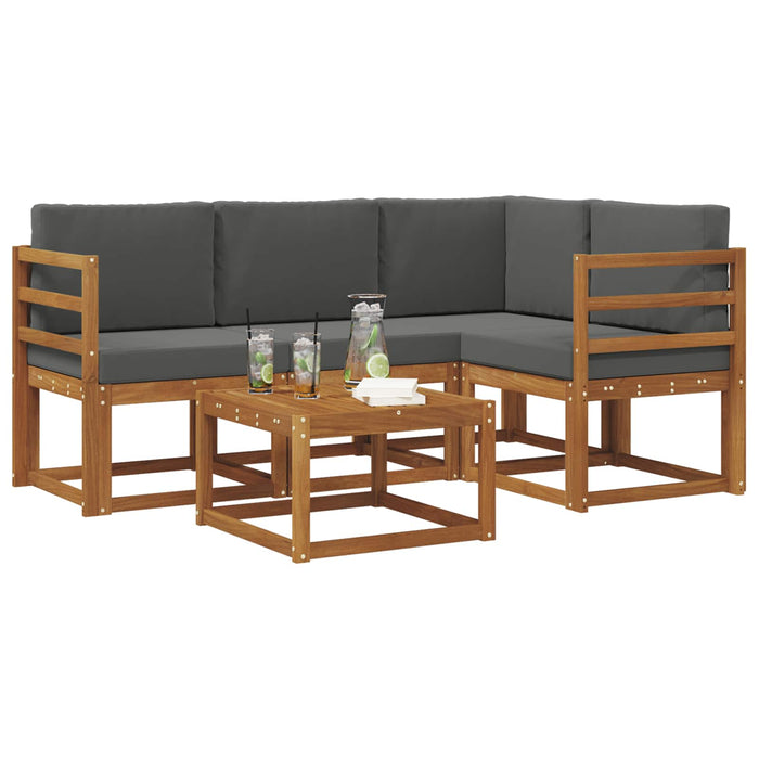 Set de canapele de exterior cu pernă 5 pcs Natural și Antracit - WALTI WALTI
