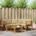 Set de canapele de exterior cu pernă 5 pcs Natural și Bej - WALTI WALTI