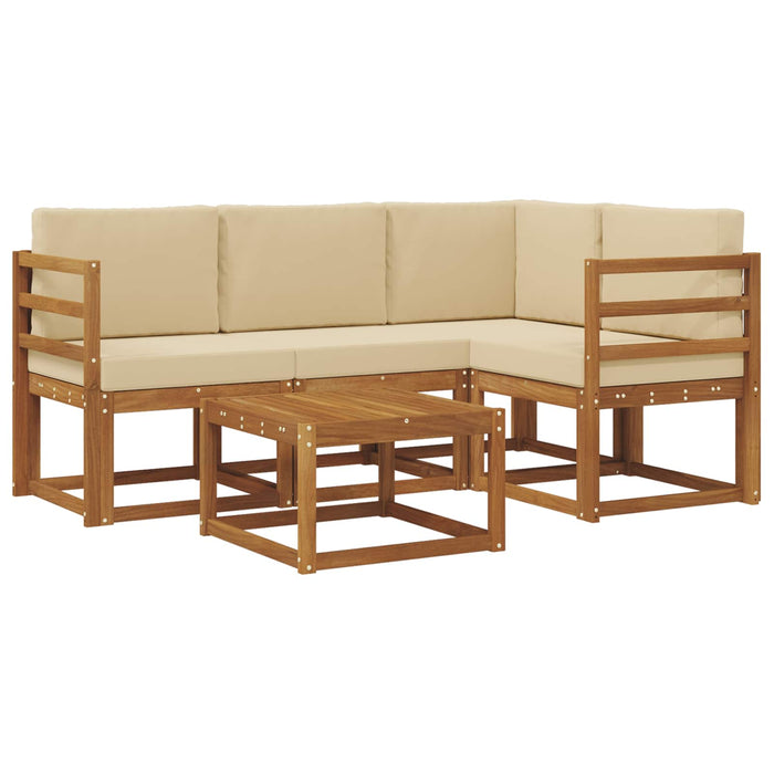 Set de canapele de exterior cu pernă 5 pcs Natural și Bej - WALTI WALTI