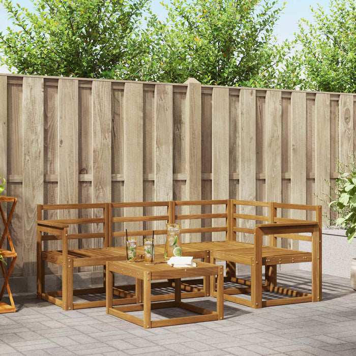 Set de canapele de exterior 5 pcs natural Lemn Solid de Acacia - WALTI WALTI