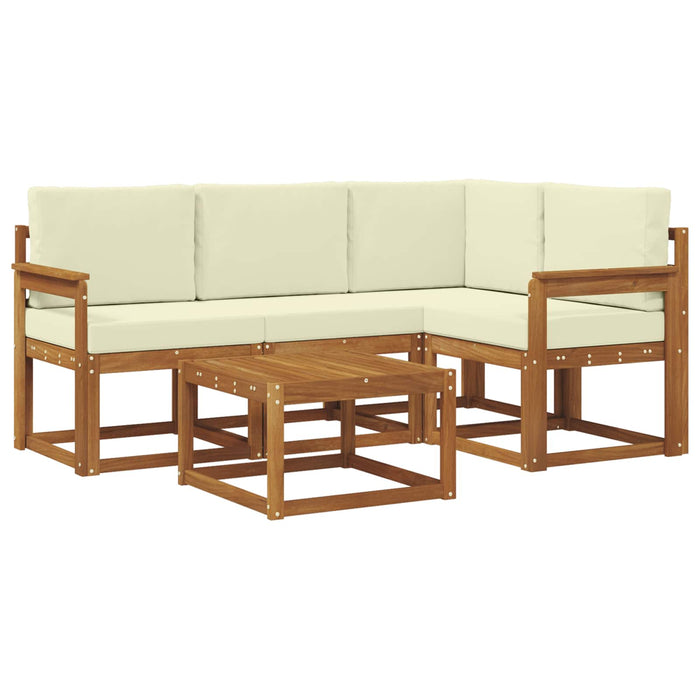 Set de canapele de exterior cu pernă 5 pcs Natural și Crem - WALTI WALTI