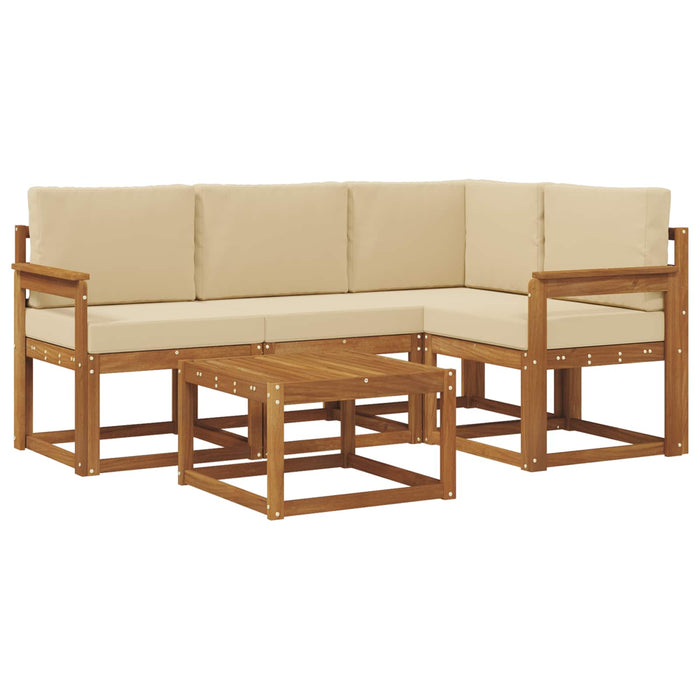 Set de canapele de exterior cu pernă 5 pcs Natural și Bej - WALTI WALTI