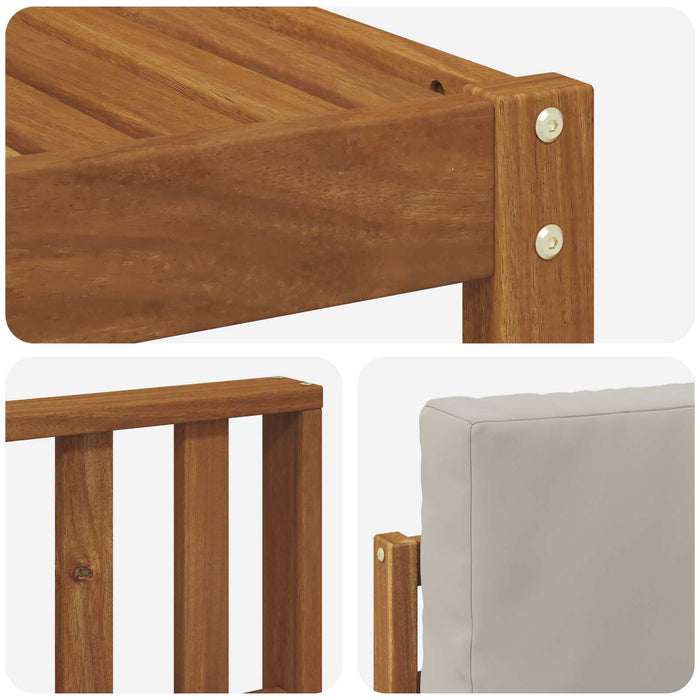 Set de canapele de exterior 5 pcs Gri natural și deschis - WALTI WALTI