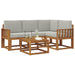 Set de canapele de exterior 5 pcs Gri natural și deschis - WALTI WALTI