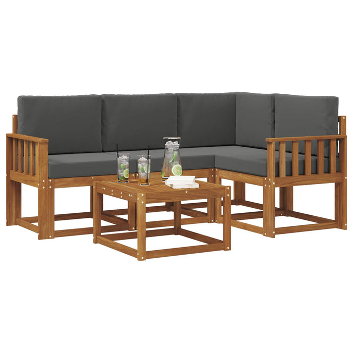 Set de canapele de exterior cu pernă 5 pcs Natural și Antracit - WALTI WALTI
