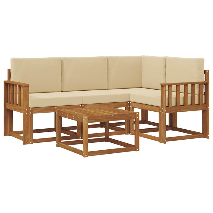 Set de canapele de exterior cu pernă 5 pcs Natural și Bej - WALTI WALTI