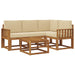 Set de canapele de exterior cu pernă 5 pcs Natural și Bej - WALTI WALTI