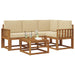 Set de canapele de exterior cu pernă 5 pcs Natural și Bej - WALTI WALTI