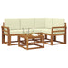Set de canapele de exterior cu pernă 5 pcs Natural și Crem - WALTI WALTI