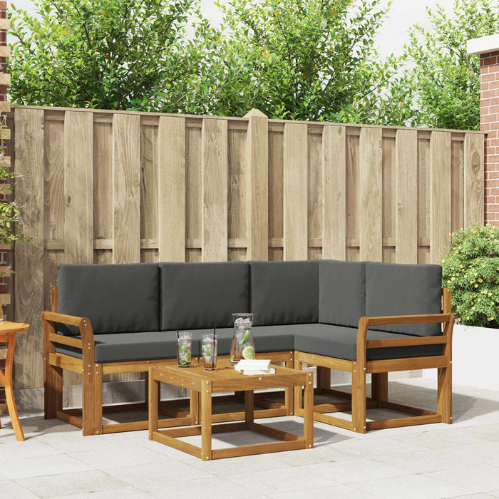 Set de canapele de exterior cu pernă 5 pcs Natural și Antracit - WALTI WALTI