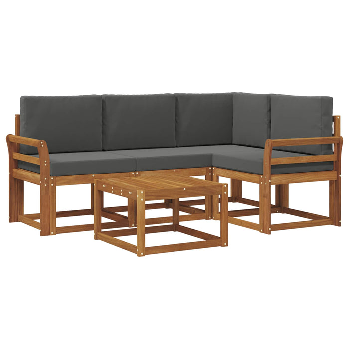 Set de canapele de exterior cu pernă 5 pcs Natural și Antracit - WALTI WALTI