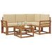 Set de canapele de exterior cu pernă 5 pcs Natural și Bej - WALTI WALTI