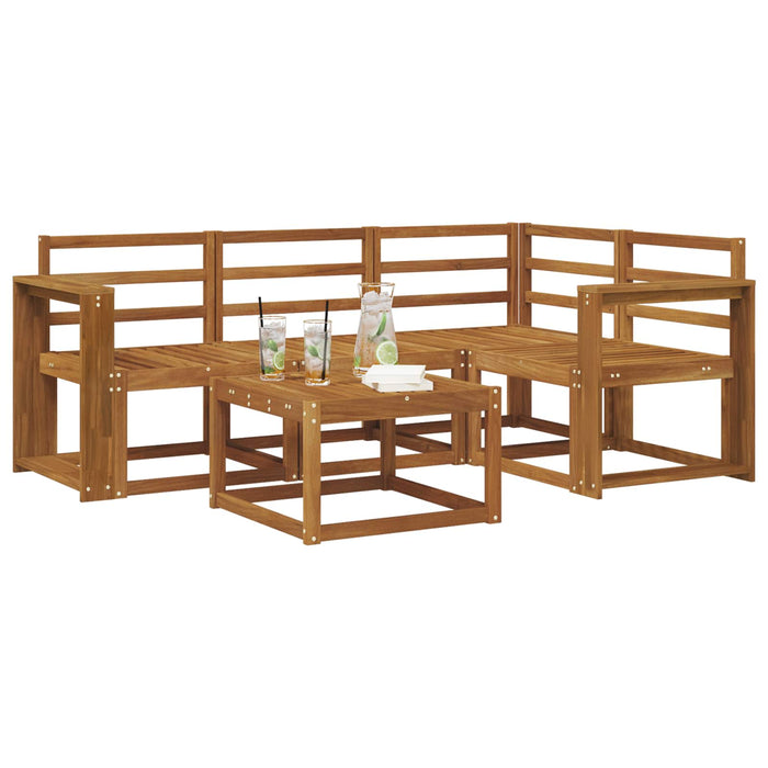 Set de canapele de exterior 5 pcs natural Lemn Solid de Acacia WALTI