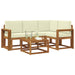 Set de canapele de exterior cu pernă 5 pcs Natural și Crem - WALTI WALTI