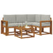 Set de canapele de exterior 5 pcs Gri natural și deschis - WALTI WALTI