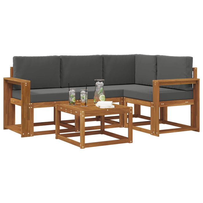 Set de canapele de exterior cu pernă 5 pcs Natural și Antracit - WALTI WALTI