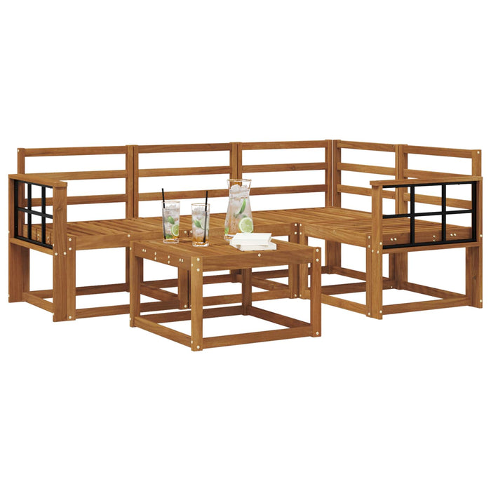 Set de canapele de exterior 5 pcs natural Lemn Solid de Acacia WALTI