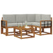 Set de canapele de exterior 5 pcs Gri natural și deschis - WALTI WALTI