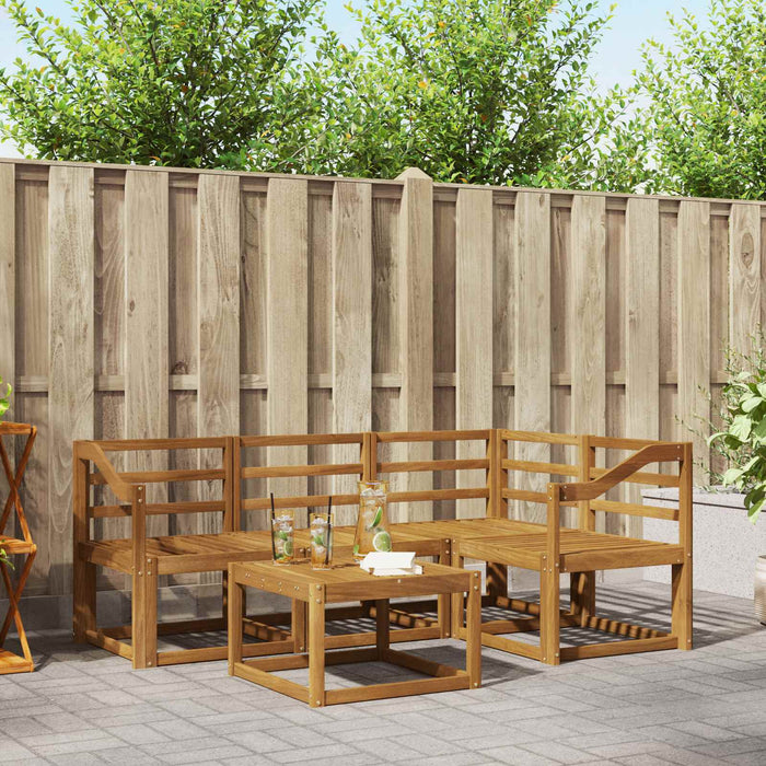 Set de canapele de exterior 5 pcs natural Lemn Solid de Acacia WALTI
