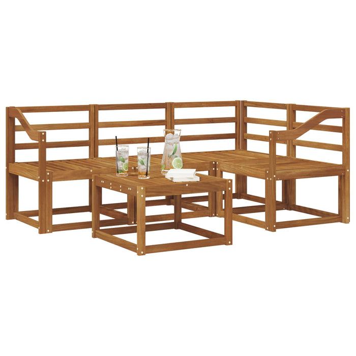 Set de canapele de exterior 5 pcs natural Lemn Solid de Acacia WALTI