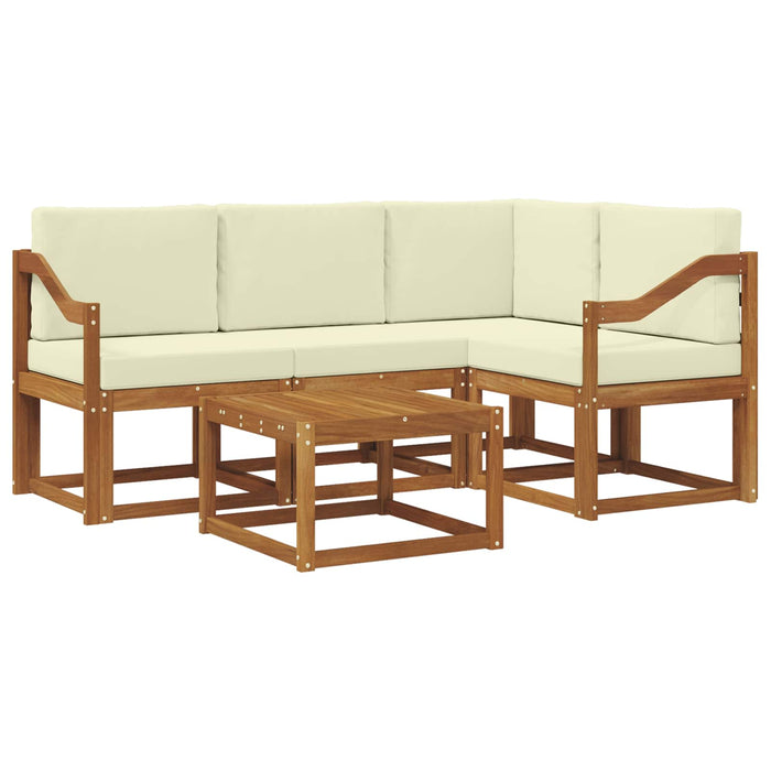 Set de canapele de exterior cu pernă 5 pcs Natural și Crem - WALTI WALTI