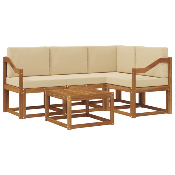 Set de canapele de exterior cu pernă 5 pcs Natural și Bej - WALTI WALTI
