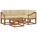 Set de canapele de exterior cu pernă 5 pcs Natural și Bej - WALTI WALTI