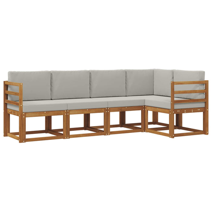 Set de canapele de exterior 5 pcs Gri natural și deschis - WALTI WALTI