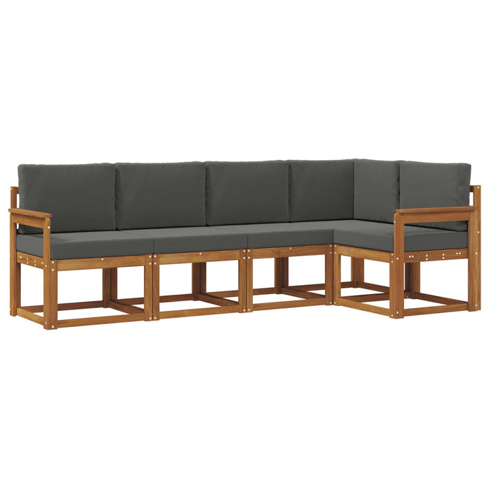 Set de canapele de exterior cu pernă 5 pcs Natural și Antracit - WALTI WALTI