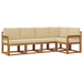Set de canapele de exterior cu pernă 5 pcs Natural și Bej - WALTI WALTI