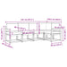Set de canapele de exterior cu pernă 5 pcs Natural și Bej - WALTI WALTI