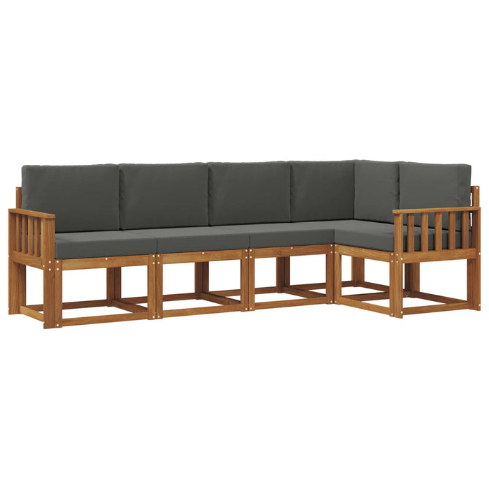 Set de canapele de exterior cu pernă 5 pcs Natural și Antracit - WALTI WALTI