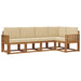 Set de canapele de exterior cu pernă 5 pcs Natural și Bej - WALTI WALTI
