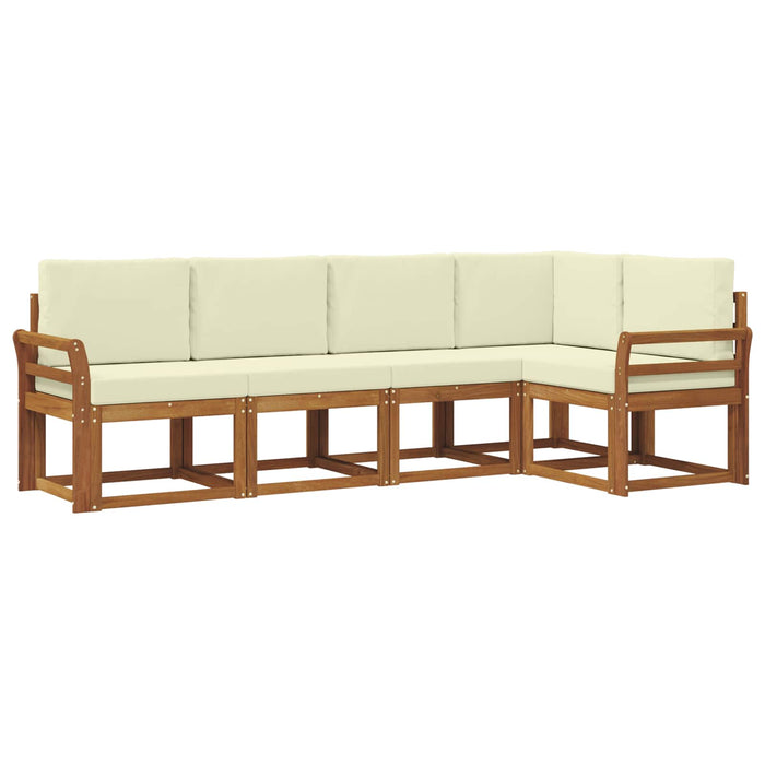 Set de canapele de exterior cu pernă 5 pcs Natural și Crem - WALTI WALTI