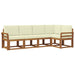 Set de canapele de exterior cu pernă 5 pcs Natural și Crem - WALTI WALTI