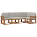 Set de canapele de exterior 5 pcs Gri natural și deschis - WALTI WALTI