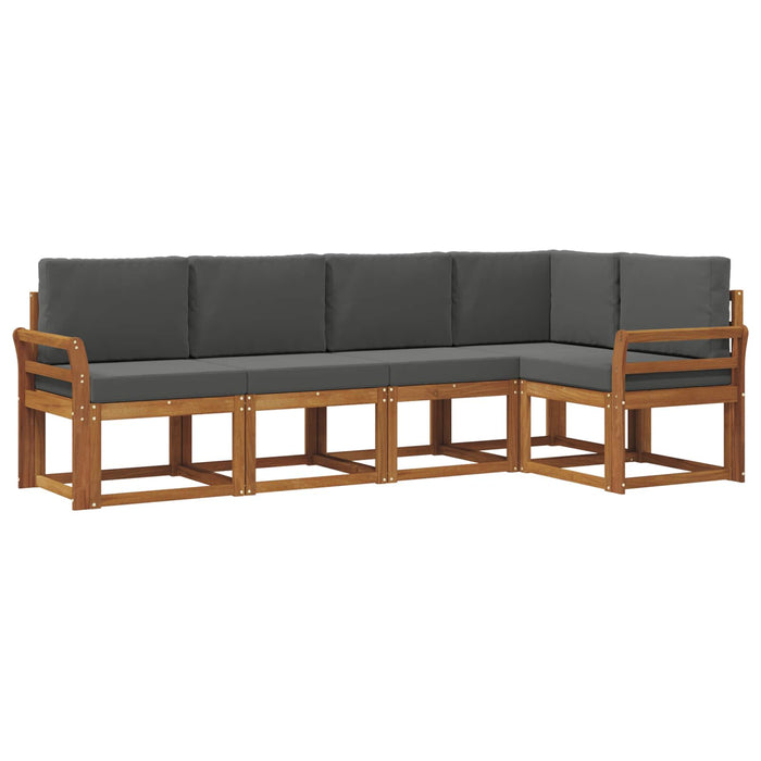 Set de canapele de exterior cu pernă 5 pcs Natural și Antracit - WALTI WALTI