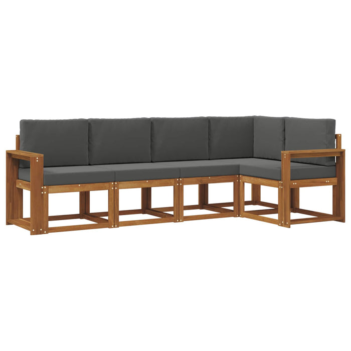 Set de canapele de exterior cu pernă 5 pcs Natural și Antracit - WALTI WALTI