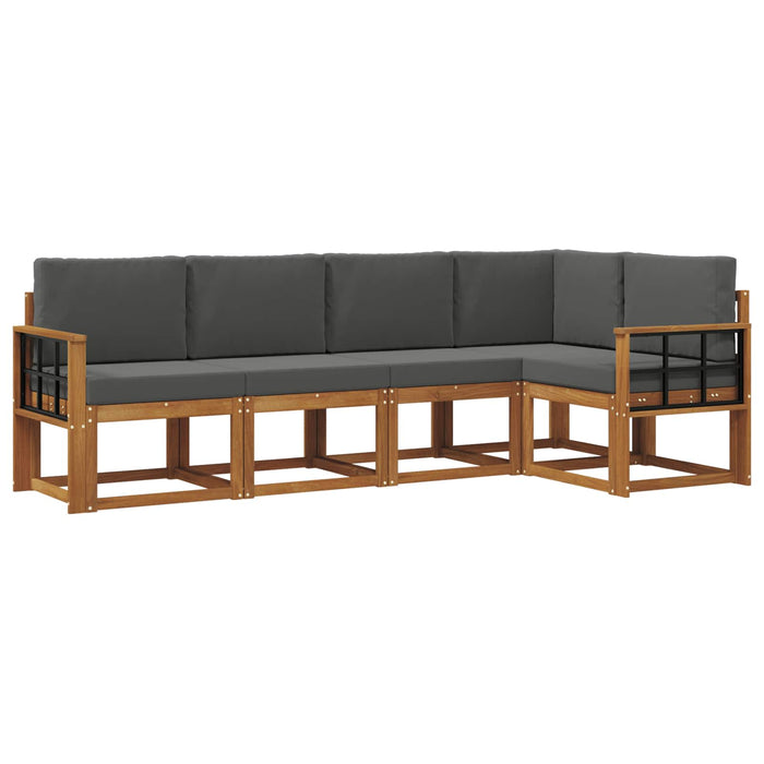 Set de canapele de exterior cu pernă 5 pcs Natural și Antracit - WALTI WALTI